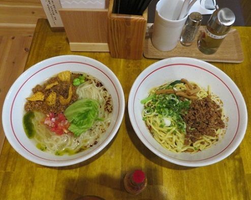 「メキシカンな冷やし麺　850円＋汁なし担々麺　850円。」@麺屋 ぬまたの写真