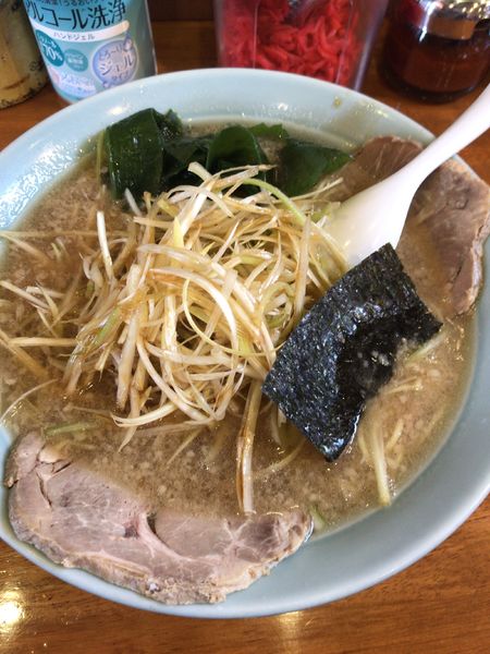 「ネギラーメン中盛」@ラーメン一二三の写真