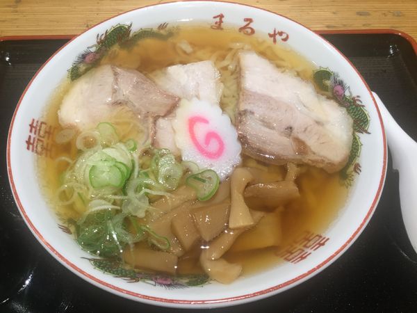 「喜多方ラーメン（￥770)【老麺まるや】」@日本橋ふくしま館 MIDETTE ミデッテの写真