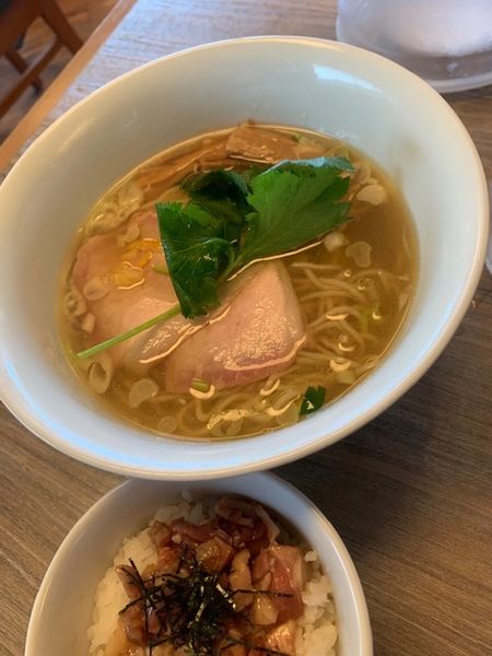 「三位一体　900円　叉焼丼　50円」@中華そば 和渦 TOKYOの写真