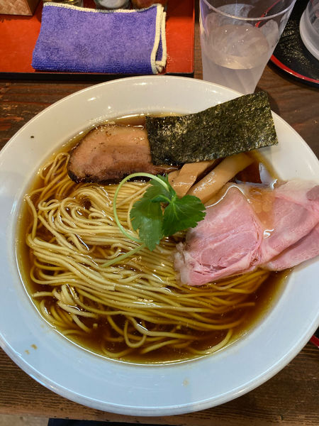 「丸鶏醤油ラーメン　大盛り」@麺屋たつみ 喜心 秩父店の写真
