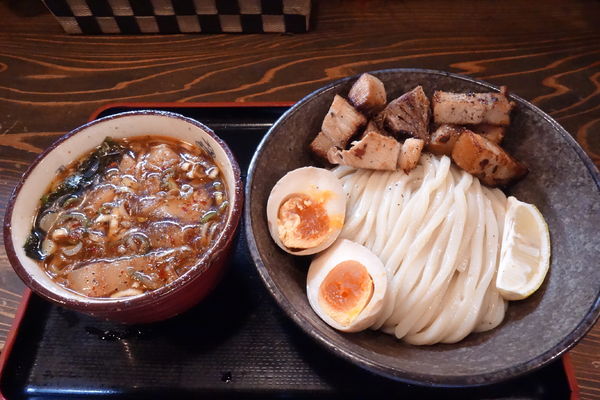 「つけ麺(小)+特製トッピング」@自家製麺 くをんの写真