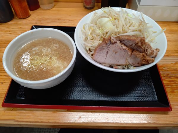 「つけ麺(並盛・300g・野菜普通)950円」@ラーメン赤沼の写真