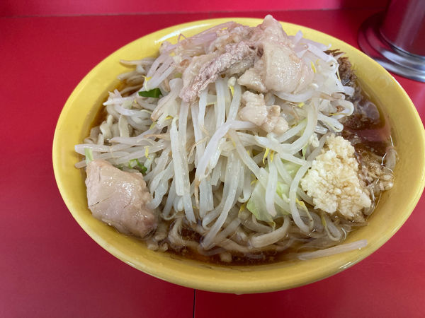 「小ラーメン（麺少なめ、ニンニク少なめ、脂）」@ラーメン二郎 茨城守谷店の写真
