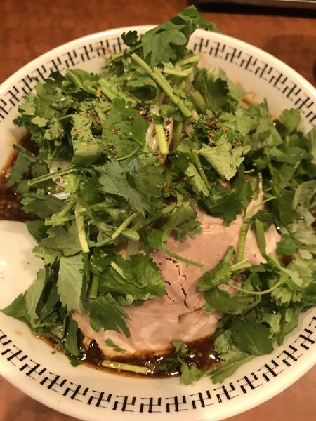 「スパイスパクチーラーメン1,030円　モヤシトッピング100」@スパイス・ラー麺 卍力 秋葉原店の写真