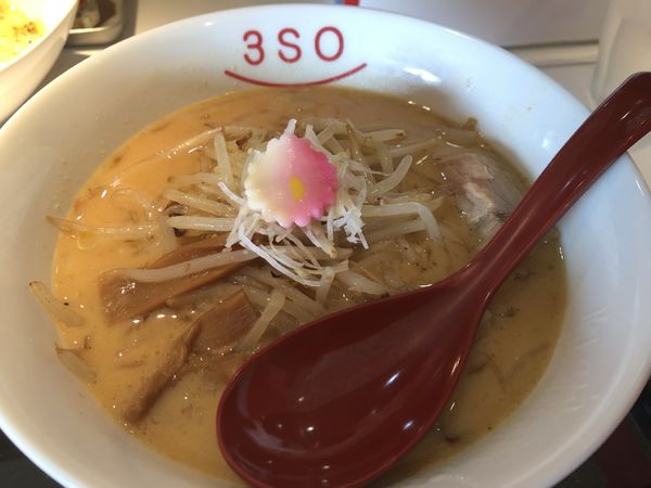 「3SOらーめん（M）炙りチーズごはん」@RA-MEN 3SOの写真