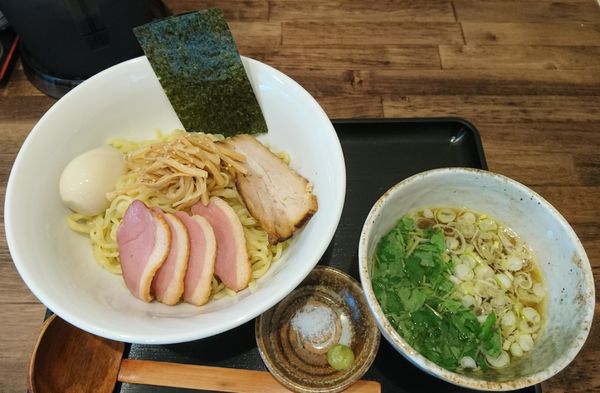 「【平日限定】鴨出汁つけ麺＋特製トッピング」@麺屋 葵の写真