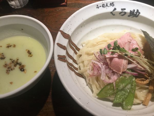 「【残暑限定】枝豆ビジソワーズつけ麵（￥900）」@らーめん処 くろ助の写真