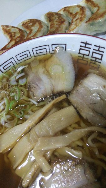 「ラーメン　餃子」@くるくる軒 喜多方店の写真