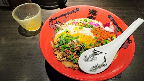 「【期間限定】カラシビTKG冷し麺(カラ増し･シビ増し)」@カラシビ味噌らー麺・つけ麺 神田本店の写真