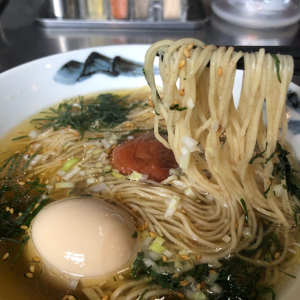 「大葉香る梅かけそば」@ZUND-BARの写真