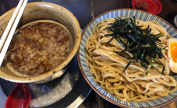 「つけ麺＋辛味別皿」@夜鳴き軒の写真