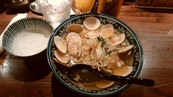 「はまぐりラーメン¥1000-＋ハイボール¥400-」@和風楽麺 四代目 ひのでやの写真