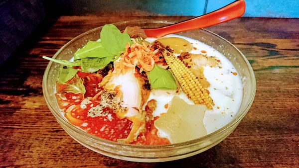 「【限定】海老とトウモロコシの冷やし」@麺場voyageの写真