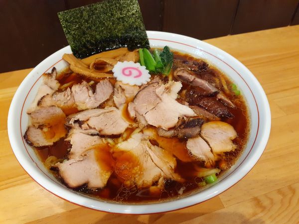 「醤油チャーシュー麺、倍盛」@柳麺かいとの写真