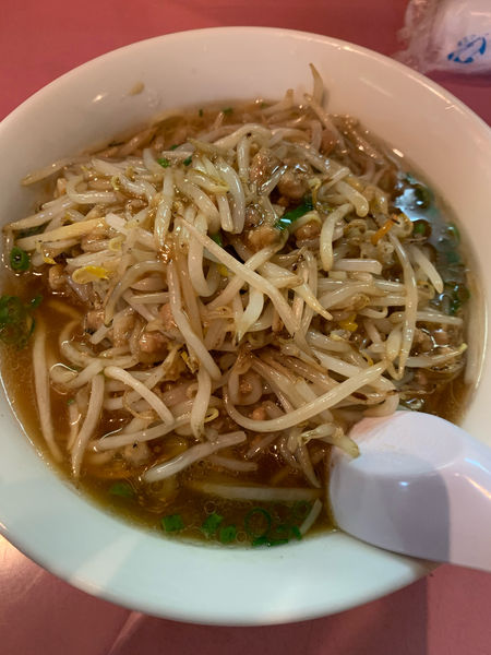 「もやしラーメン　大盛り　680円➕税」@中華料理 又来軒 福山本店の写真