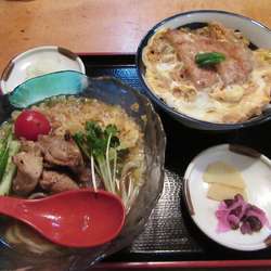 限定　冷たい鳥中華（５００円）＋ミニかつ丼４３０円