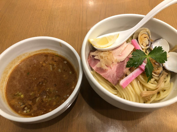 「蛤と鶏のつけSOBA」@むぎとオリーブ さいたま新都心店の写真
