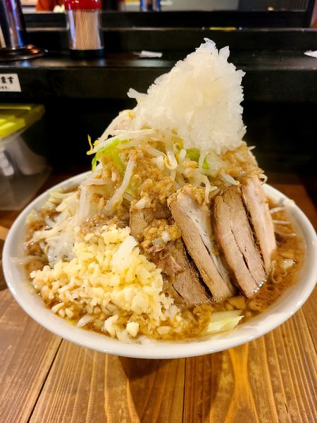 「ラーメン大、玉ねぎ」@ラーメン豚珍の写真