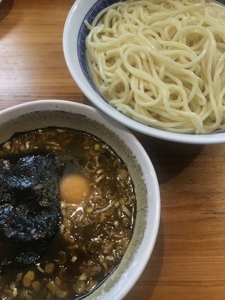 「つけめん、中、辛味、生卵」@自家製中華そば としおかの写真