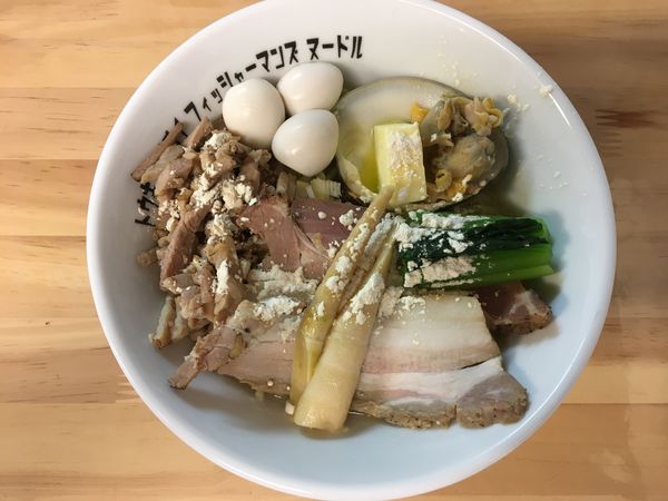 「潮まぜそば＋どっちーも(うずら＋チャーシュー)」@Tokyo Bay Fisherman's noodleの写真