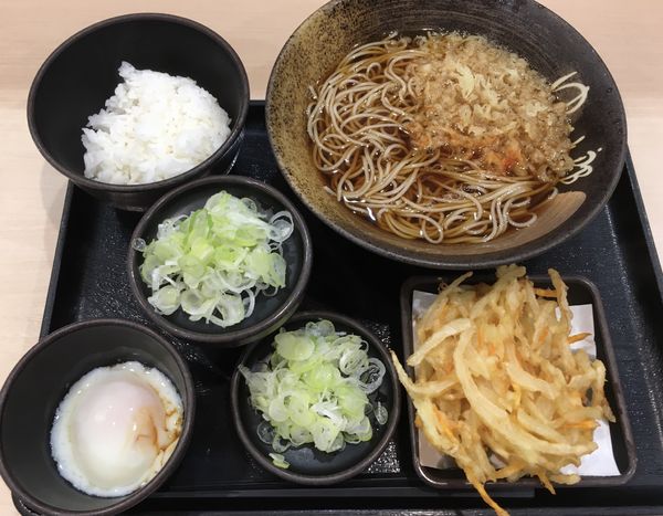 「朝そば納豆(380¥)」@ゆで太郎 かすみがうら下稲吉店の写真