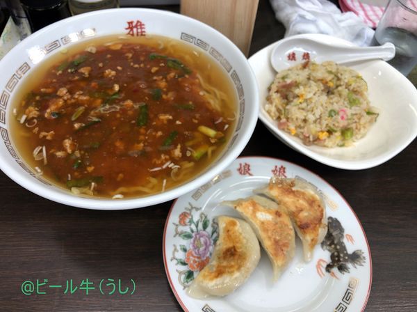 「Ａランチ(スタミナラーメン、餃子、半チャーハン)990円」@スタミナラーメン雅 娘娘の写真