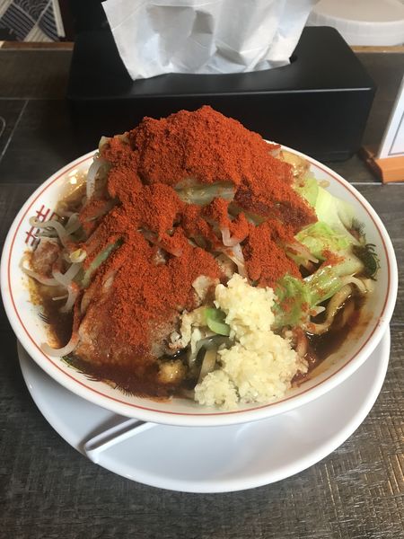 「豚ラーメン 大辛 950円」@ラーメン カラテキッドの写真