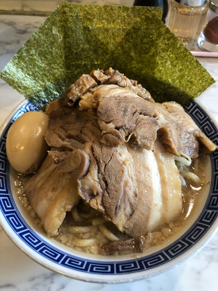 「特製男そば960円小豚マシ160円」@麺屋一男の写真