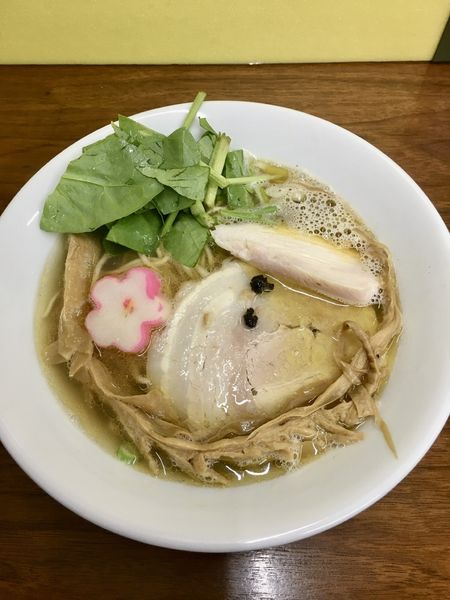 「魚介塩らーめん」@4代目松屋食堂の写真