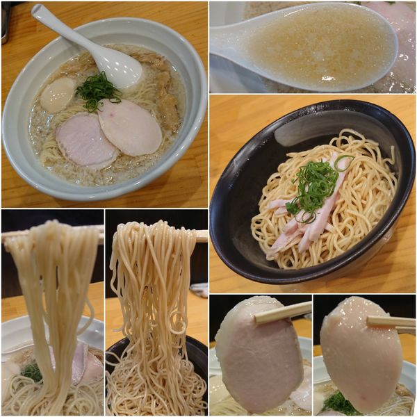 「【限定】味玉背脂煮干らーめん(salt)＋和え玉」@麺響万蕾の写真