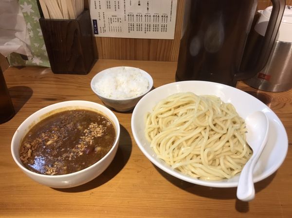 「カレーつけ麺特盛+ライス」@麺屋まいどの写真