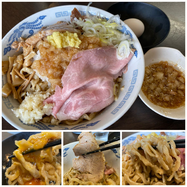 「限定）冷やし油そば中 880円 ローストポーク 100円」@ラーメンどでん 大宮店の写真