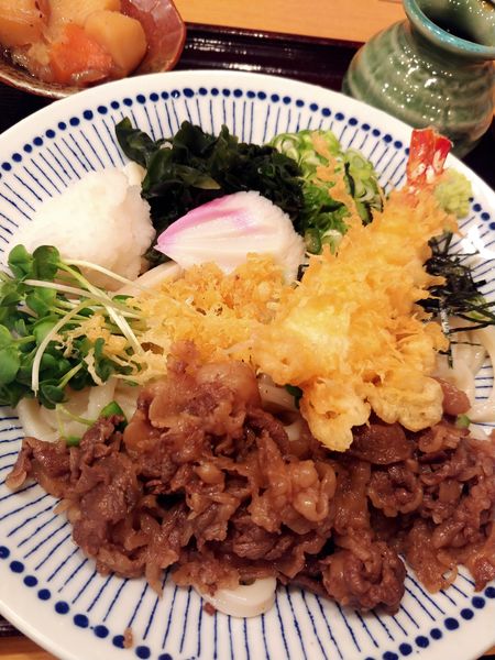「冷し肉うどん定食」@手打ちうどん 吉野の写真