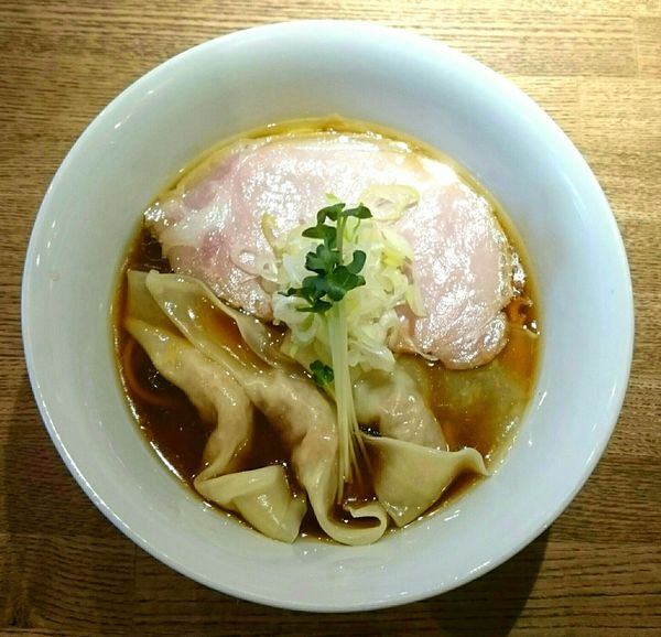 「中華そば貝【限定】＋ワンタン＋味付和え玉(海苔茶)【限定】」@中華そば 麺壁九年 本店の写真