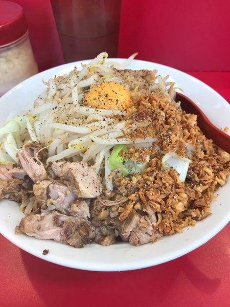 「汁なし胡椒(アブラ増し)」@立川マシマシ 足利総本店の写真