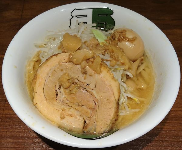 「雷そば(ミニ)＋味玉」@ラーメン 雷 東京本丸店の写真