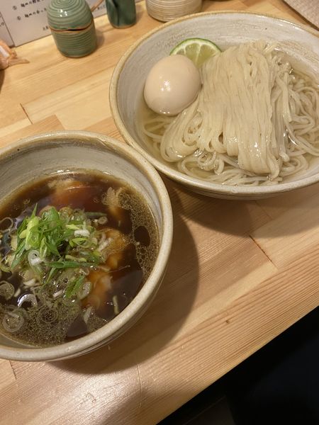 「鰹昆布出汁味玉つけ麺」@迂直の写真