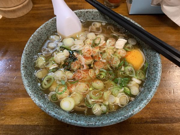 「月見そば 550円」@そば太郎の写真