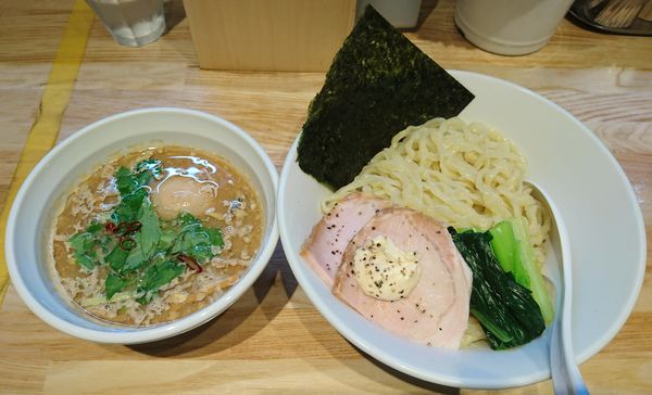 「【限定】味玉入り貝出汁味噌つけ麺」@らーめん 改の写真