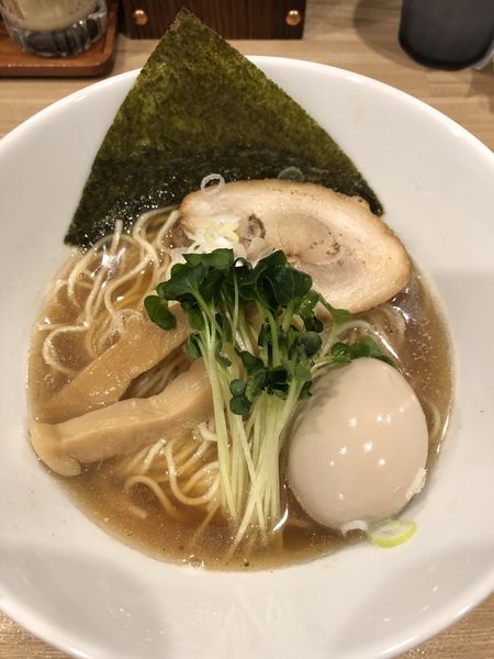 「味玉煮干しそば850円」@麺屋 琥珀の写真