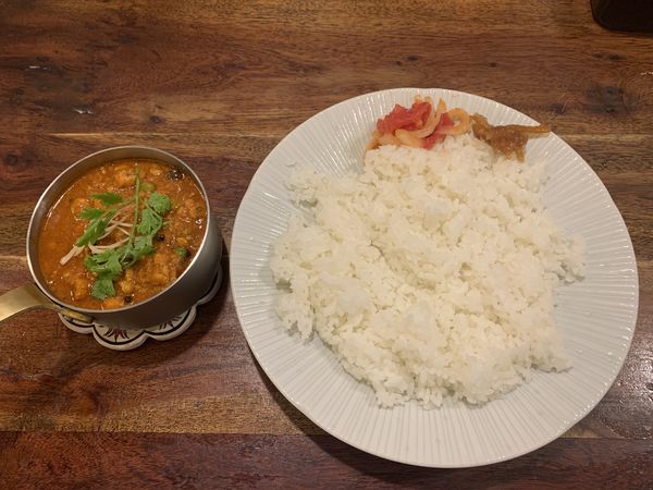 「キーママタールカレー＋ライス」@インド料理 シタールの写真