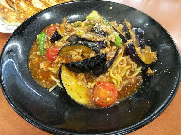 「【限定】麻婆茄子炸醤（ジャージャー）麺　＋餃子２人前（㋚券）」@餃子の王将 諏訪店の写真