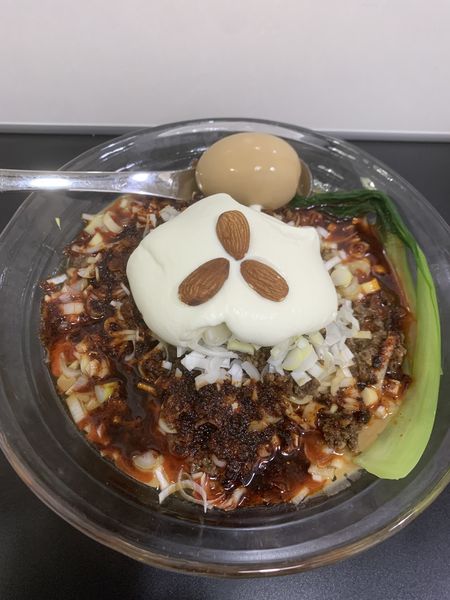 「限定　生クリーム坦坦麺　味玉　ライス」@自家製麺SHINの写真