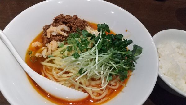 「日式汁なし担々麺＋小ライス」@六坊担担面の写真