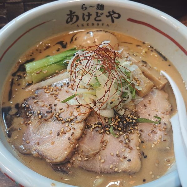 「あけどや胡麻味噌麺950円、中盛50円」@らー麺 あけどやの写真