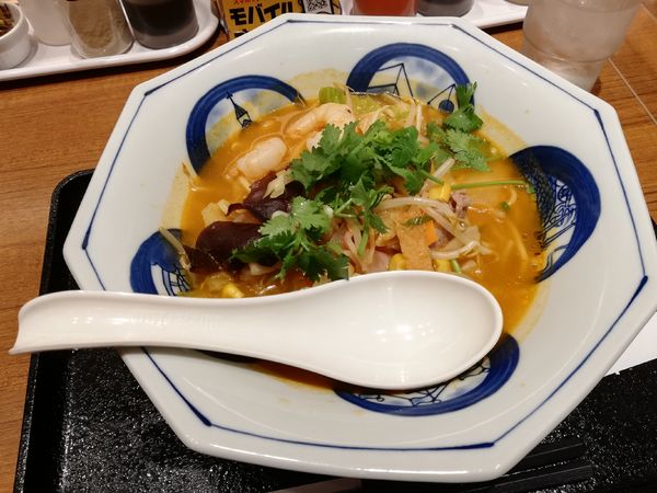 「トムヤムクンちゃんぽん　期間限定」@長崎ちゃんぽん リンガーハット 川越U_PLACE店の写真