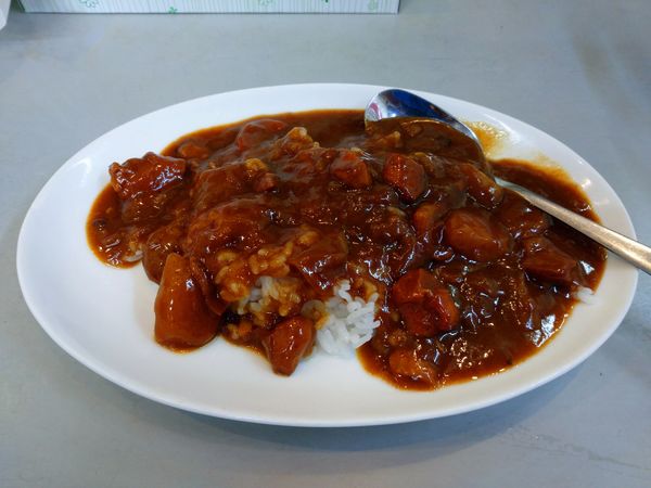 「カレーライスと湯麺セット（750円）」@九麗瑠の写真