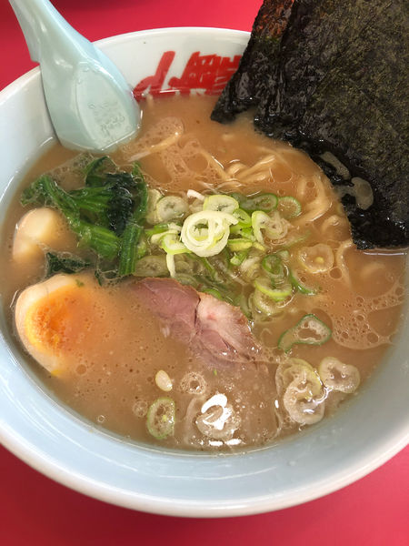 「正油ラーメン　670円」@ラーメン山岡家 音羽蒲郡店の写真
