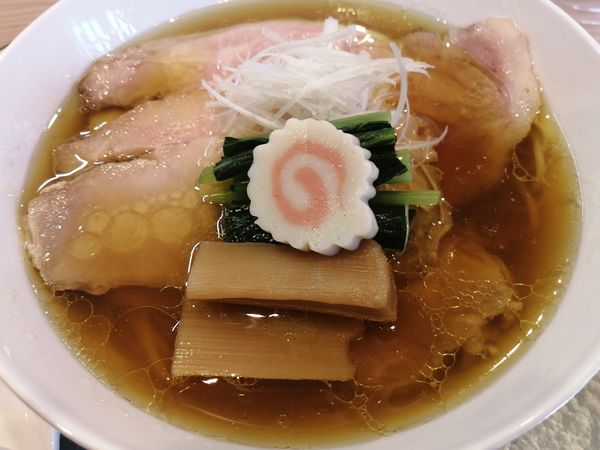 「深緑白出汁¥1100＋もろみポーク2枚¥400」@中華そば 深緑の写真